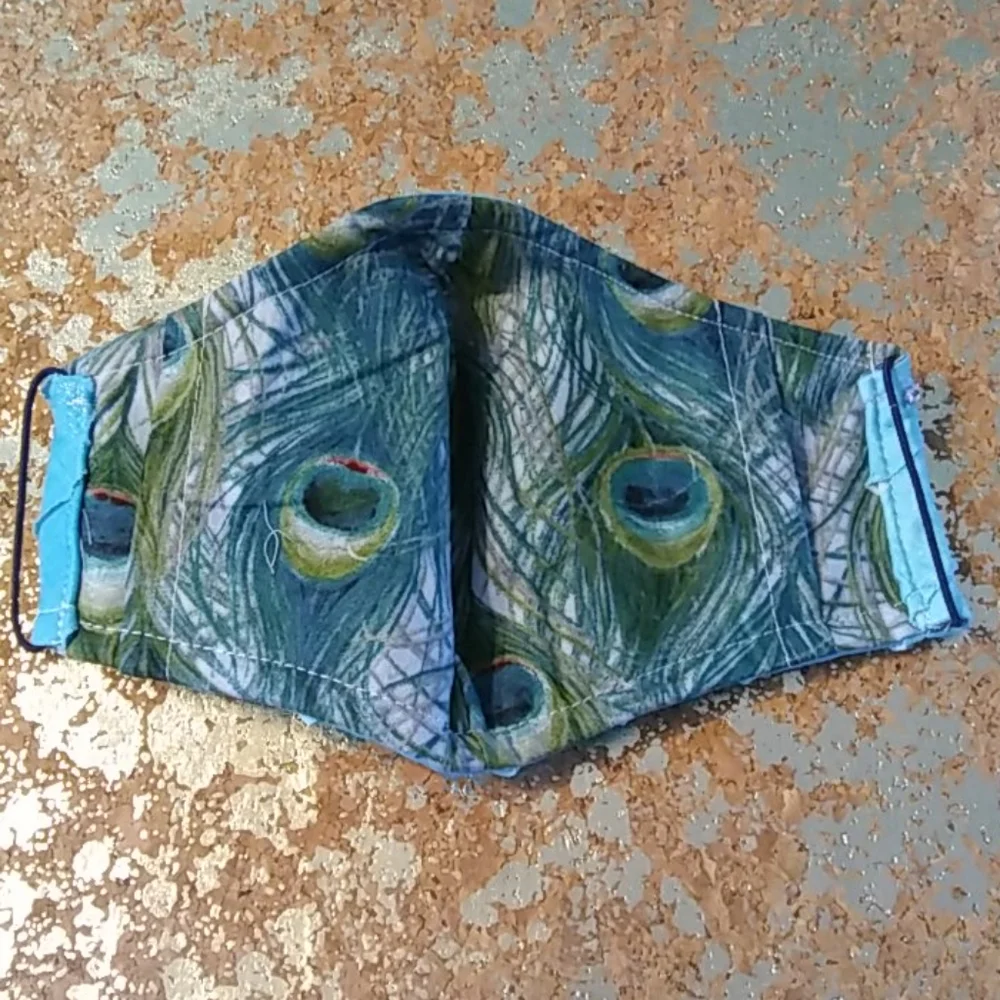WOMEN’S “OCEAN WAVE” BLUE WITH RHINESTONE MASK
